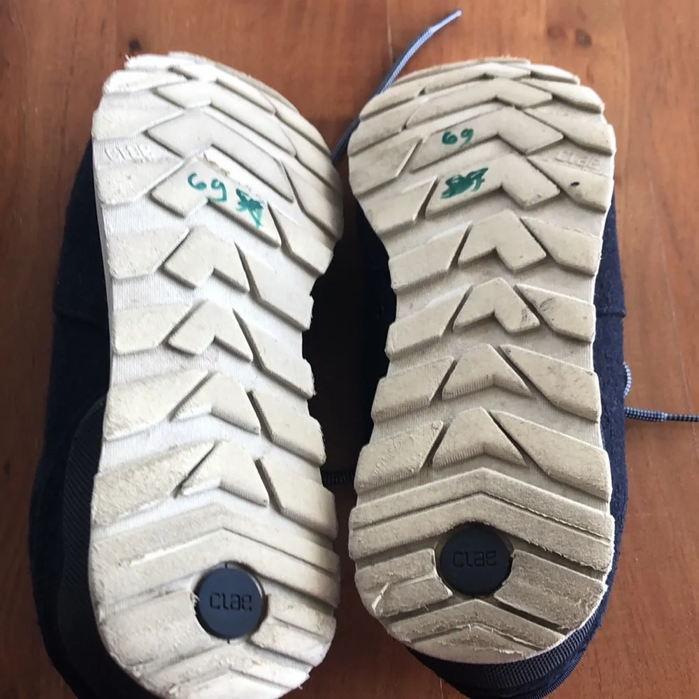 Clae Hoffman‎ Mens Navy Wool Sneakers Sz 9 - EUC